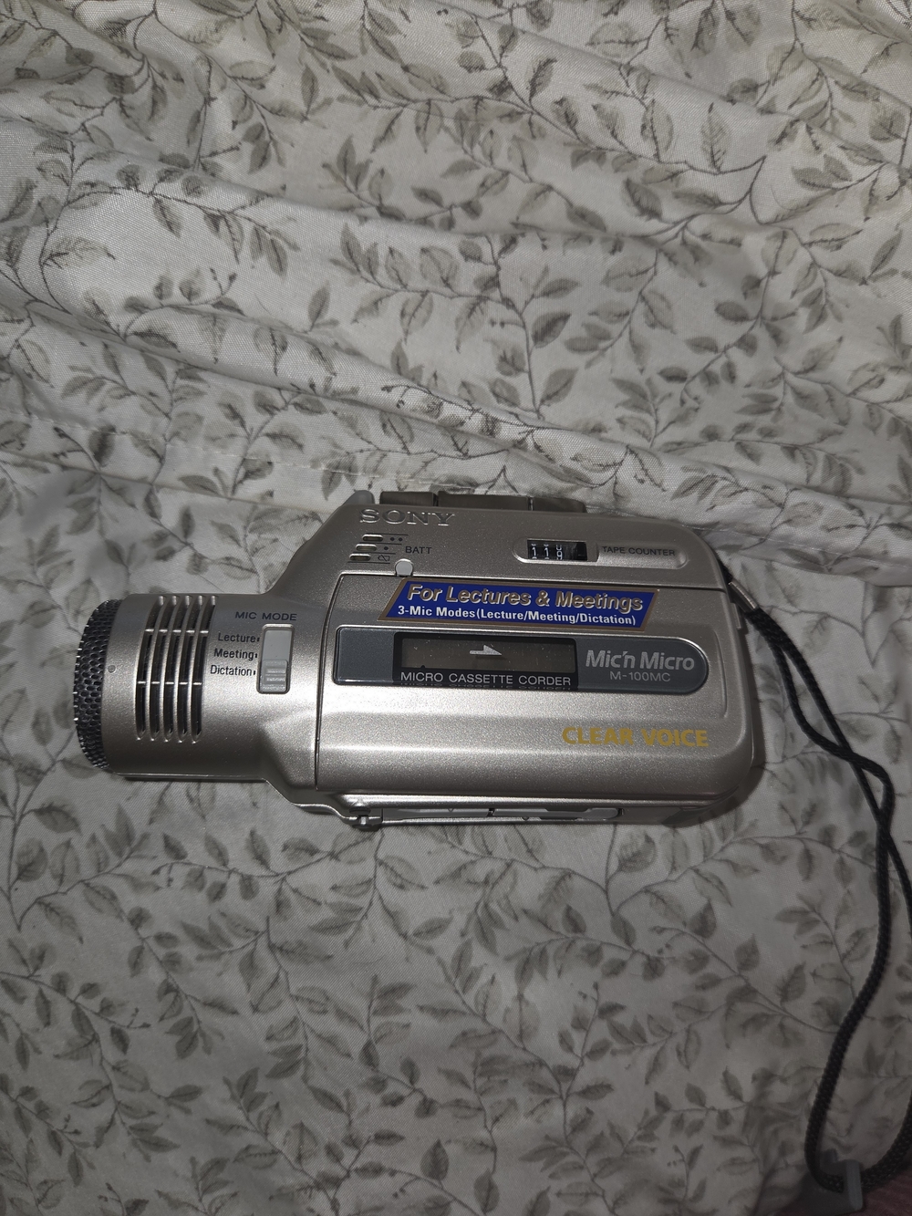 Sony Silver Micro Cassette Recorder - Clear Voice Micro M-100MC